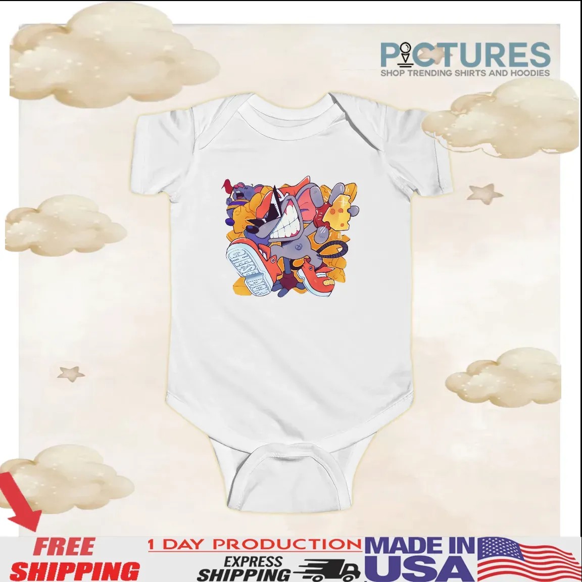 Ritz da Rat for the Newgrounds 2025 Cartoon T Shirt