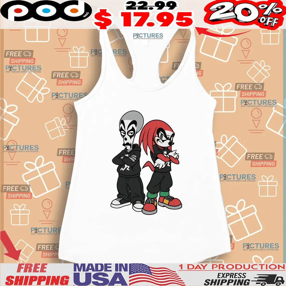 Roger American Dad Knuckles The Echidna Sonic The Hedgehog Mashup T Shirt