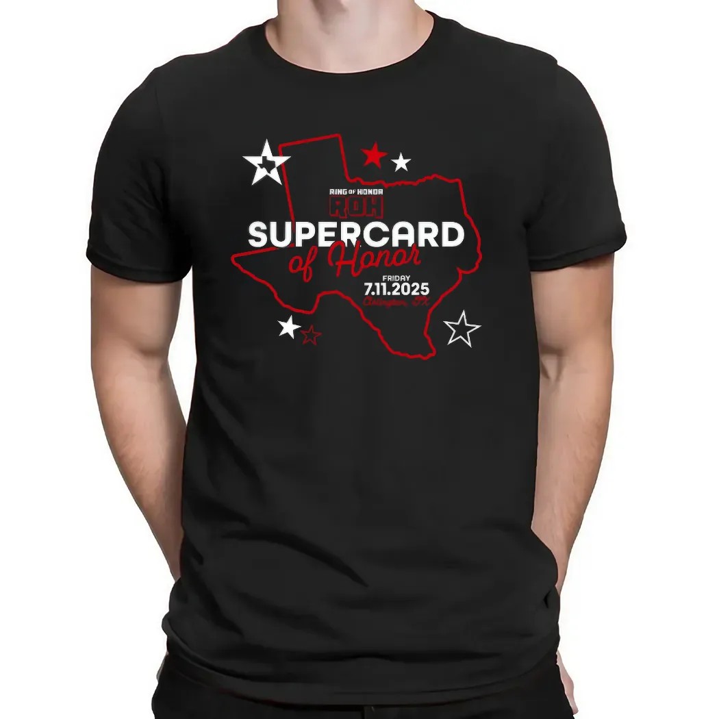 Roh Ring Of Honor Supercard Of Honor 2025 Arlington Texas Wrestling Event T Shirt