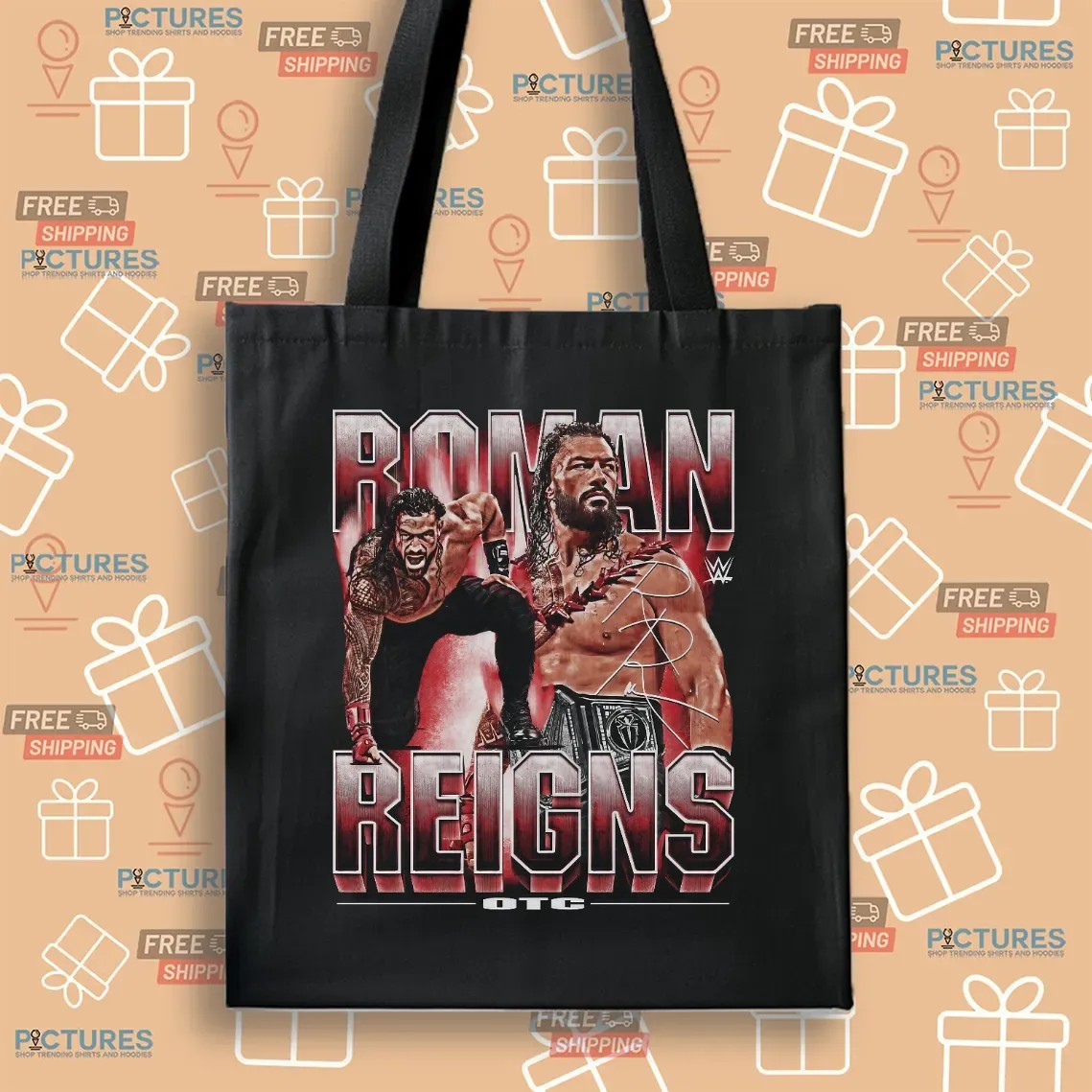 Roman Reigns Otc Signature Vintage Bootleg T Shirt