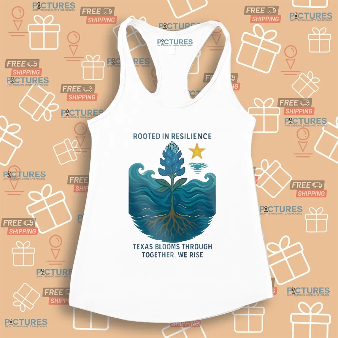 Rooted In Resilience Texas Blooms Through Together We Rise Texas Strong T Shirt