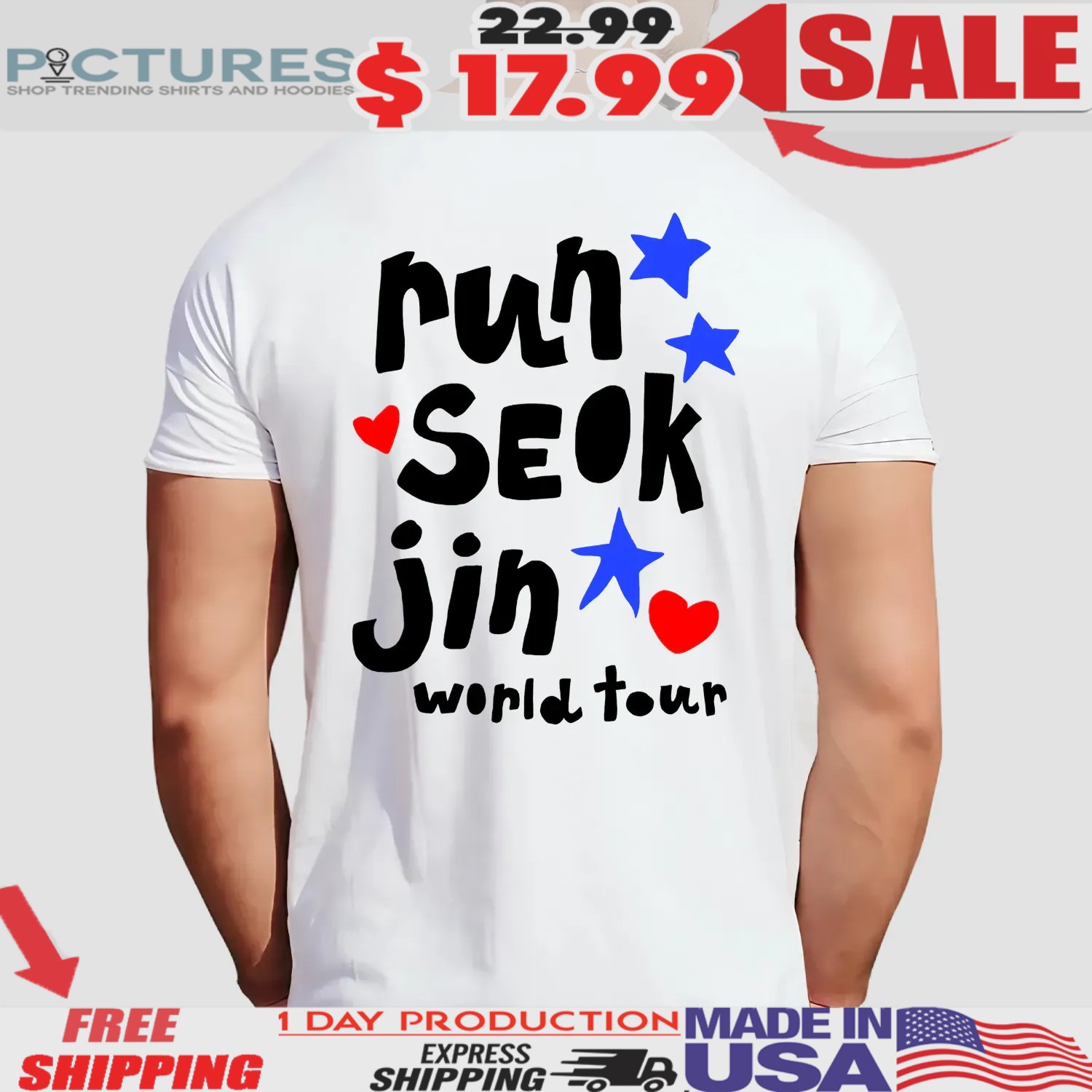Run Seokjin World Tour 2025 Kpop T Shirt