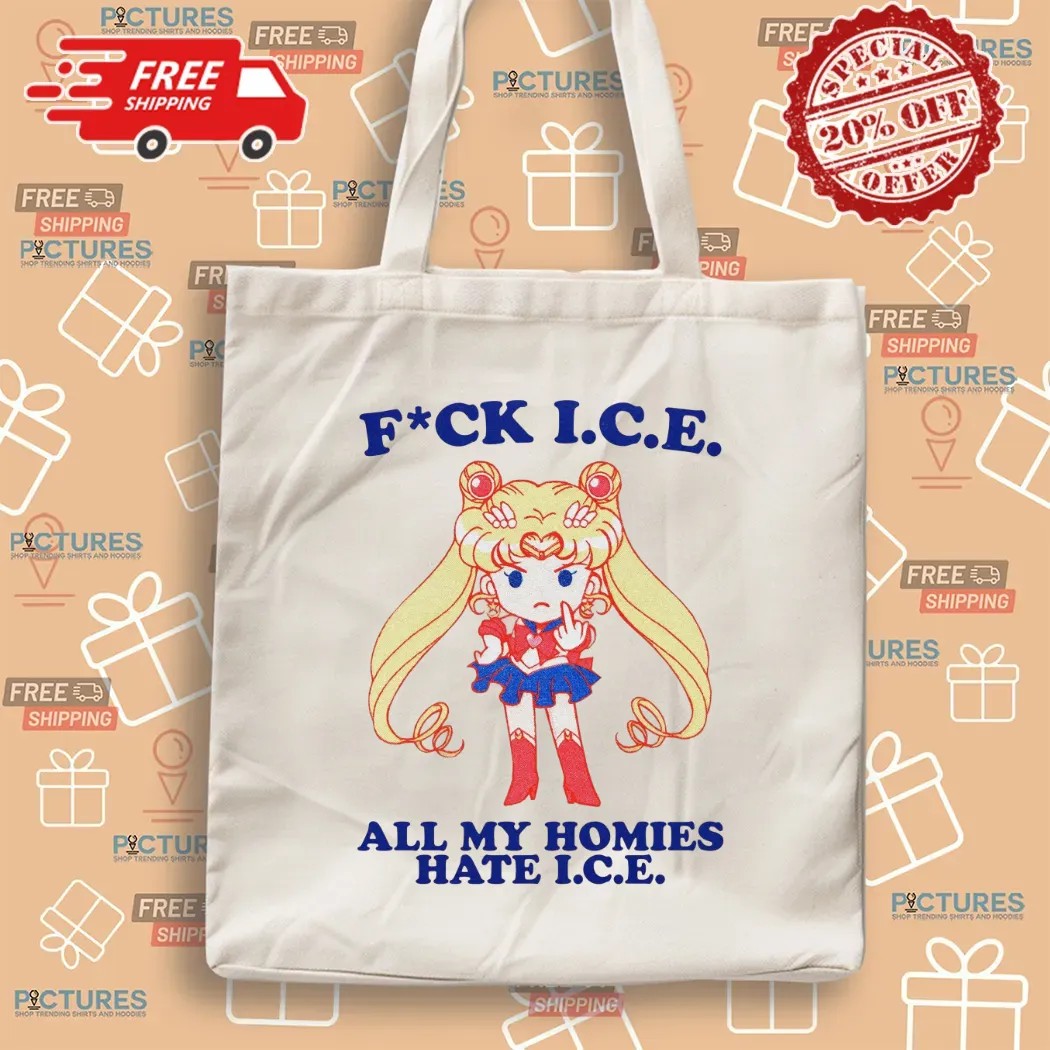 Sailor Moon Fuck Ice All My Homies Hate I.C.E T Shirt