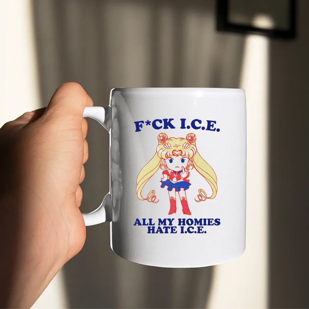 Sailor Moon Fuck Ice All My Homies Hate I.C.E T Shirt