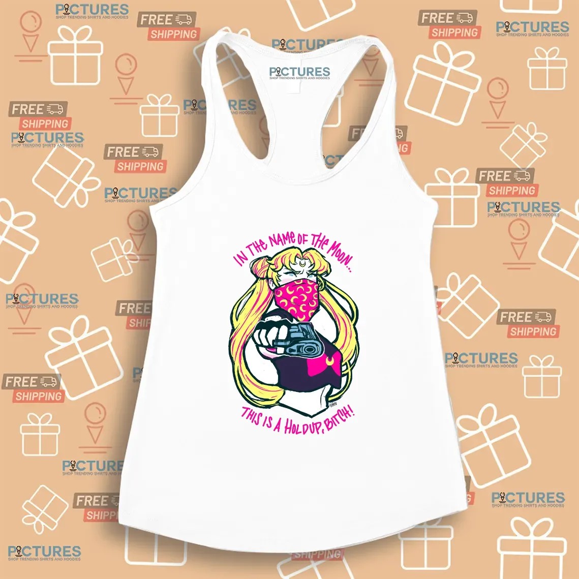 Sailor Moon In The Name Of The Moon This Is A Hold Up Bitch T Shirt