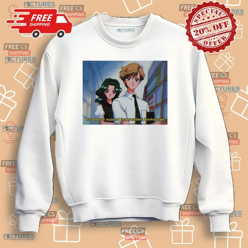 Sailor Uranus And Sailor Neptune Hot People Support Independent Bookstores T Shirt