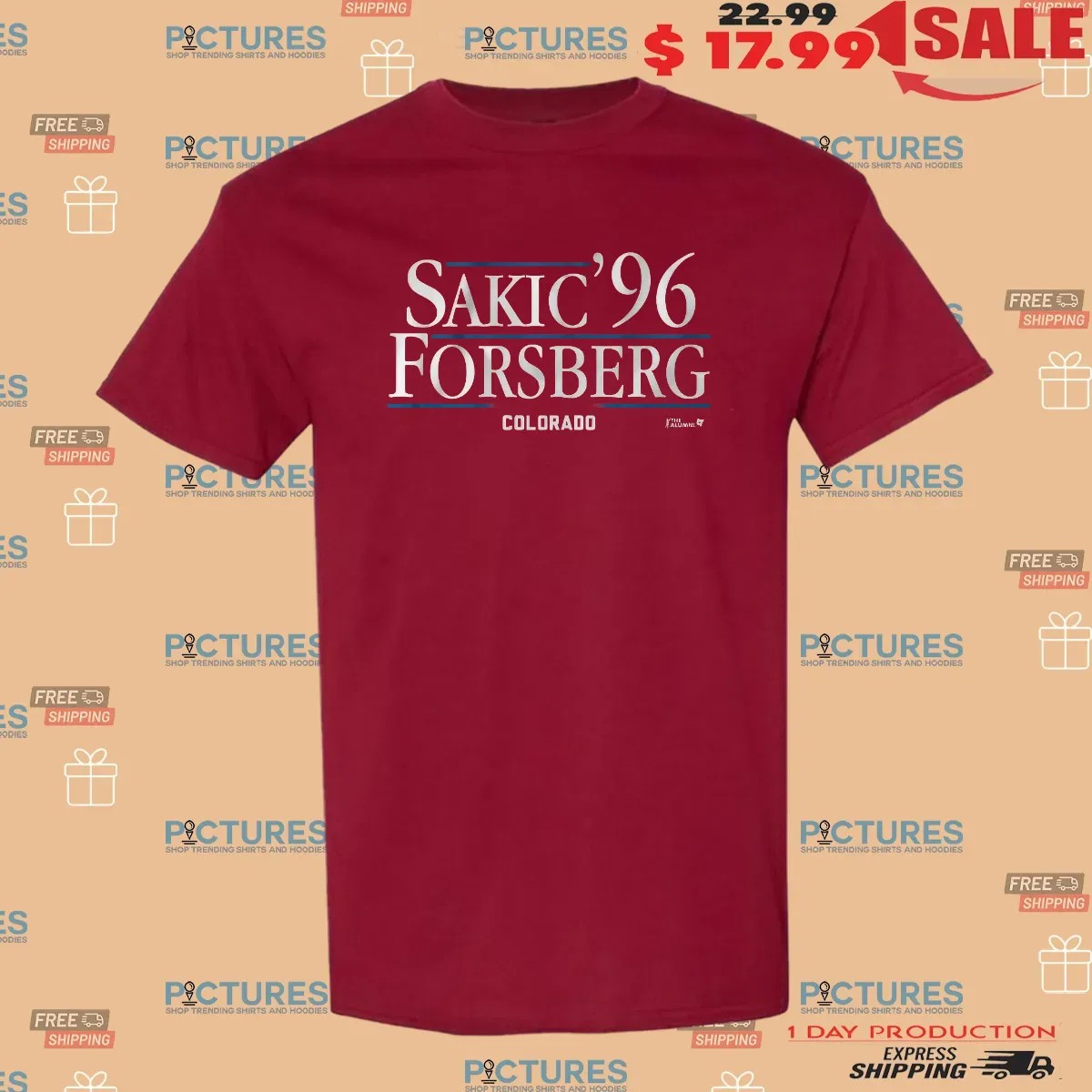 Sakic Forsberg '96 Colorado The Alumni T Shirt