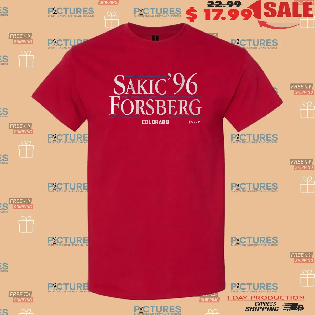 Sakic Forsberg '96 Colorado The Alumni T Shirt