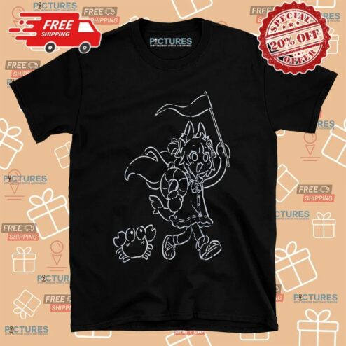 Sameko Saba Vtuber Flag and Crab T Shirt