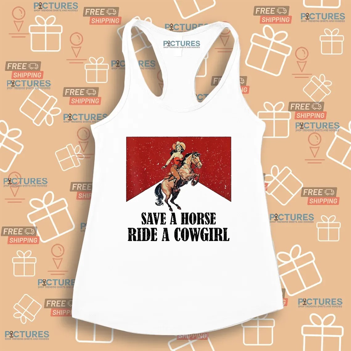 Save A Horse Ride A Cowgirl Western Rodeo Lesbian Lgbt Pride T Shirt