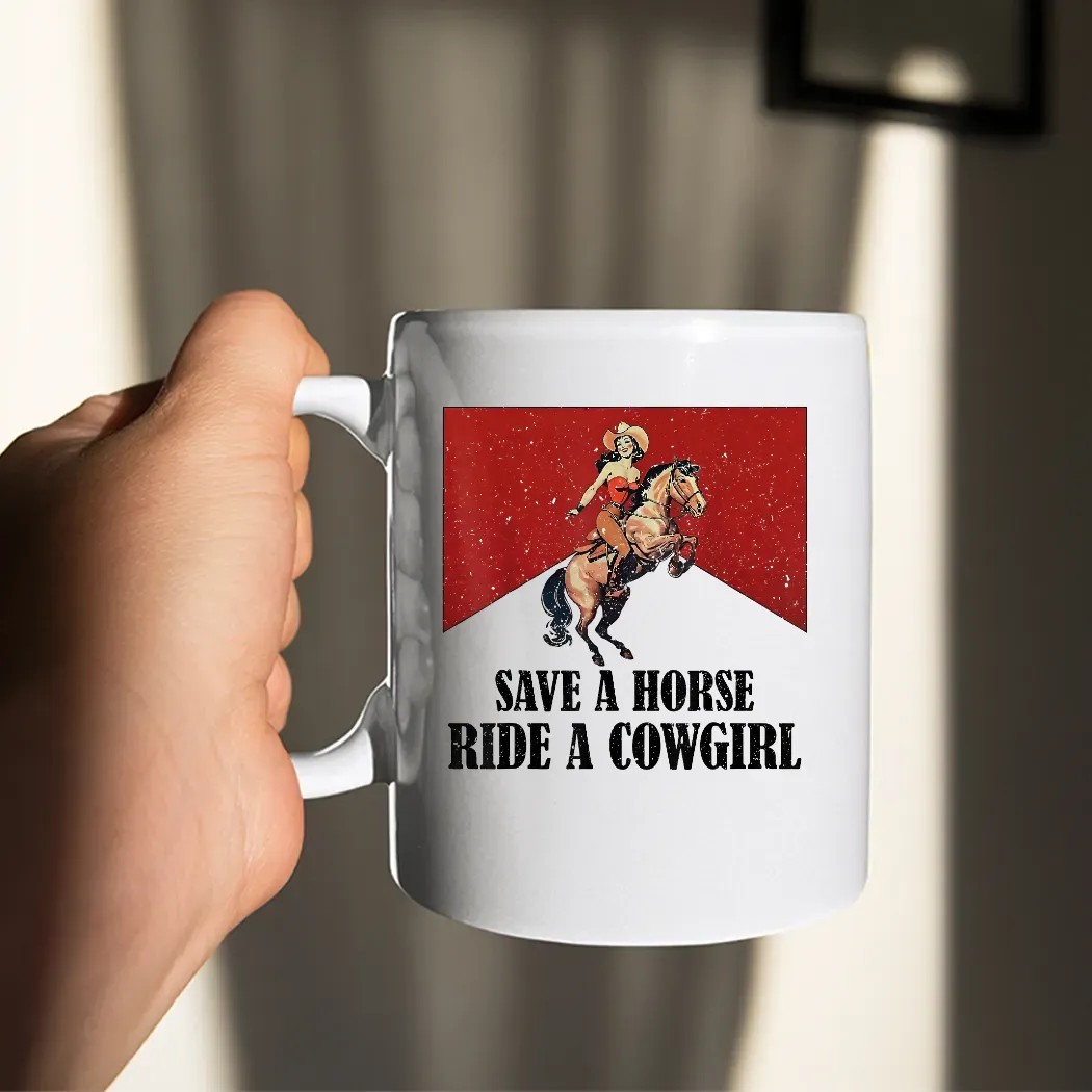 Save A Horse Ride A Cowgirl Western Rodeo Lesbian Lgbt Pride T Shirt