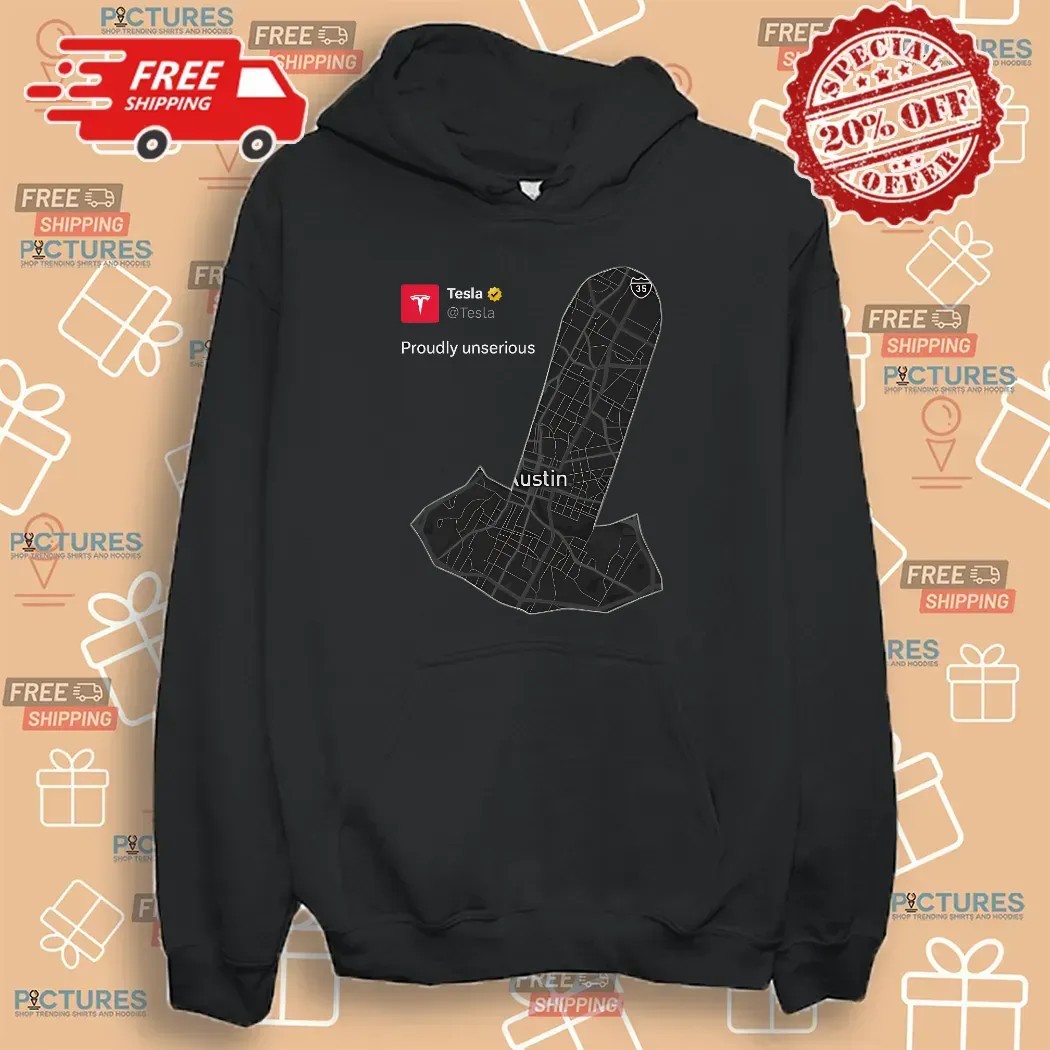 Sawyer Merritt Tesla Proudly Unserious Austin Map Dark Meme T Shirt