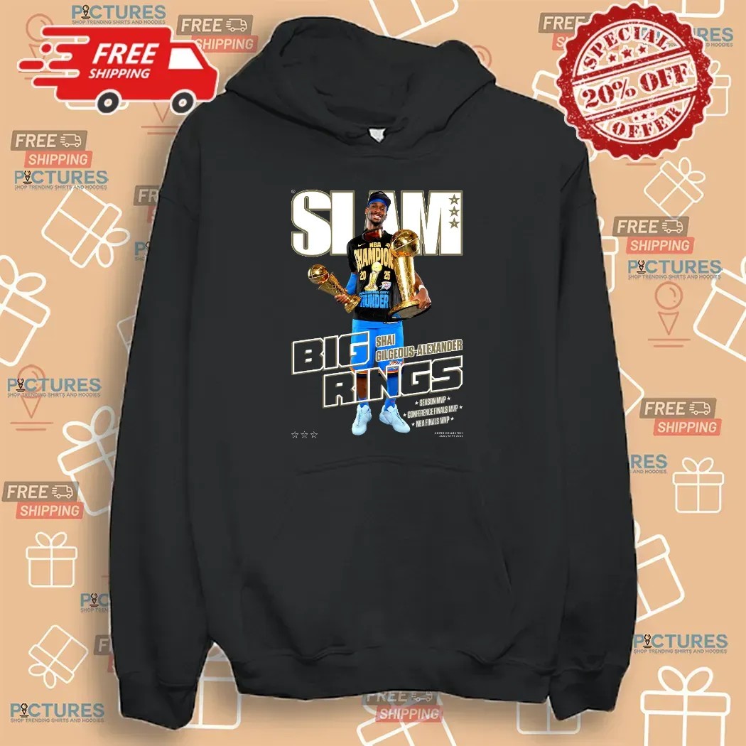 Shai Gilgeous-Alexander Oklahoma City Thunder Big Rings 2025 NBA Finals MVP SLAM Cover T Shirt