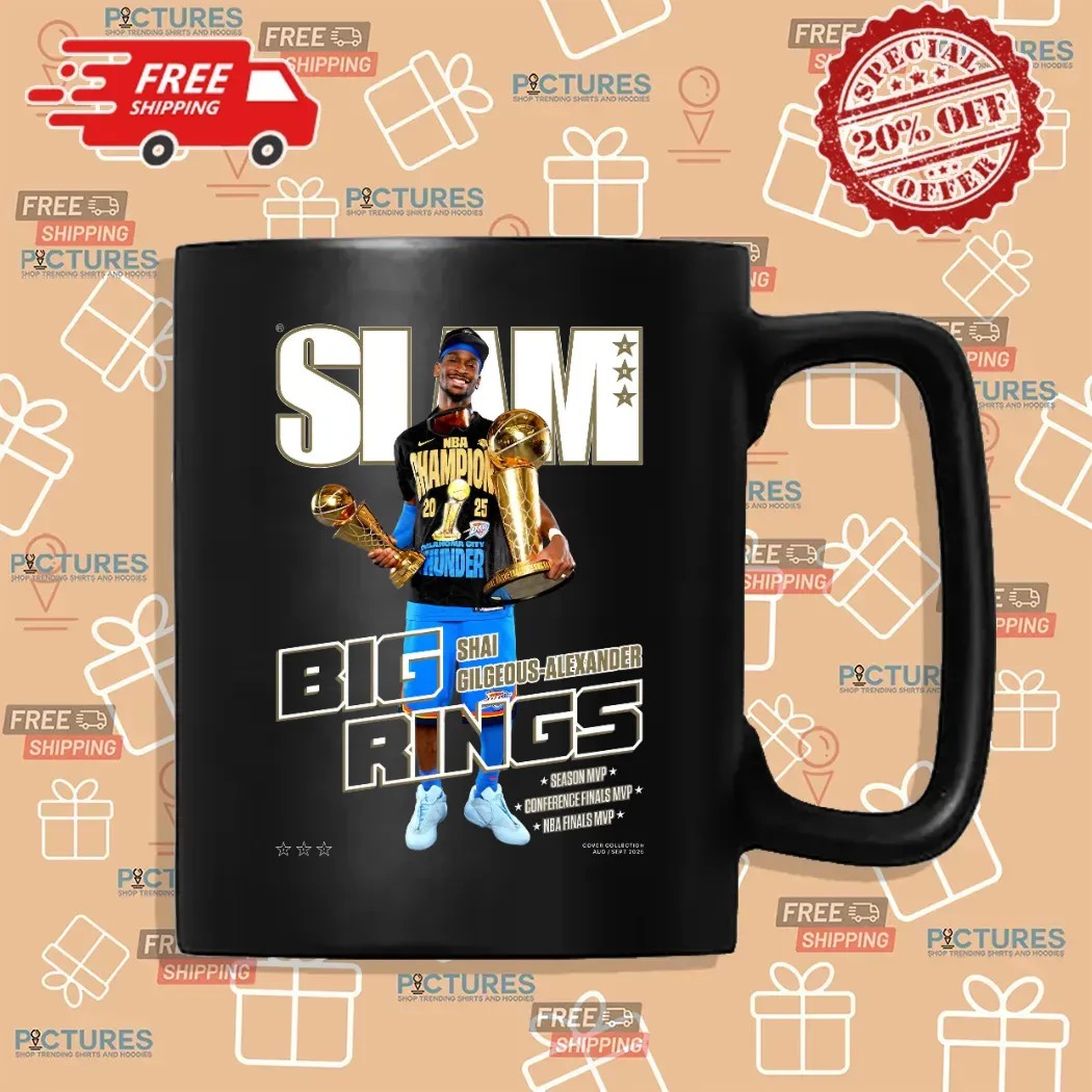 Shai Gilgeous-Alexander Oklahoma City Thunder Big Rings 2025 NBA Finals MVP SLAM Cover T Shirt