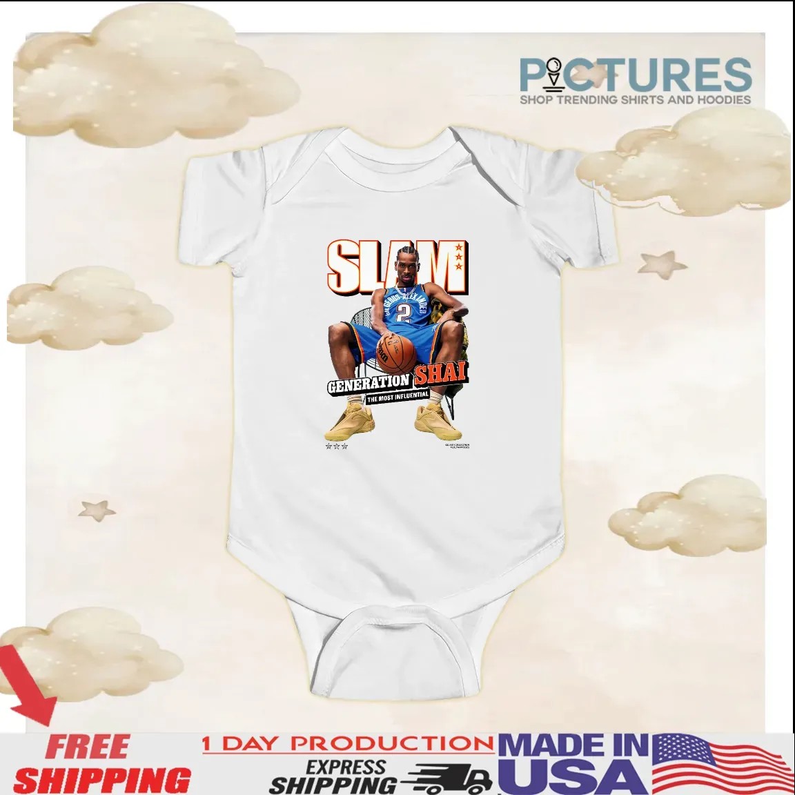 Shai Gilgeous-Alexander Oklahoma City Thunder Generation Shai The Most Influential SLAM Cover T Shirt
