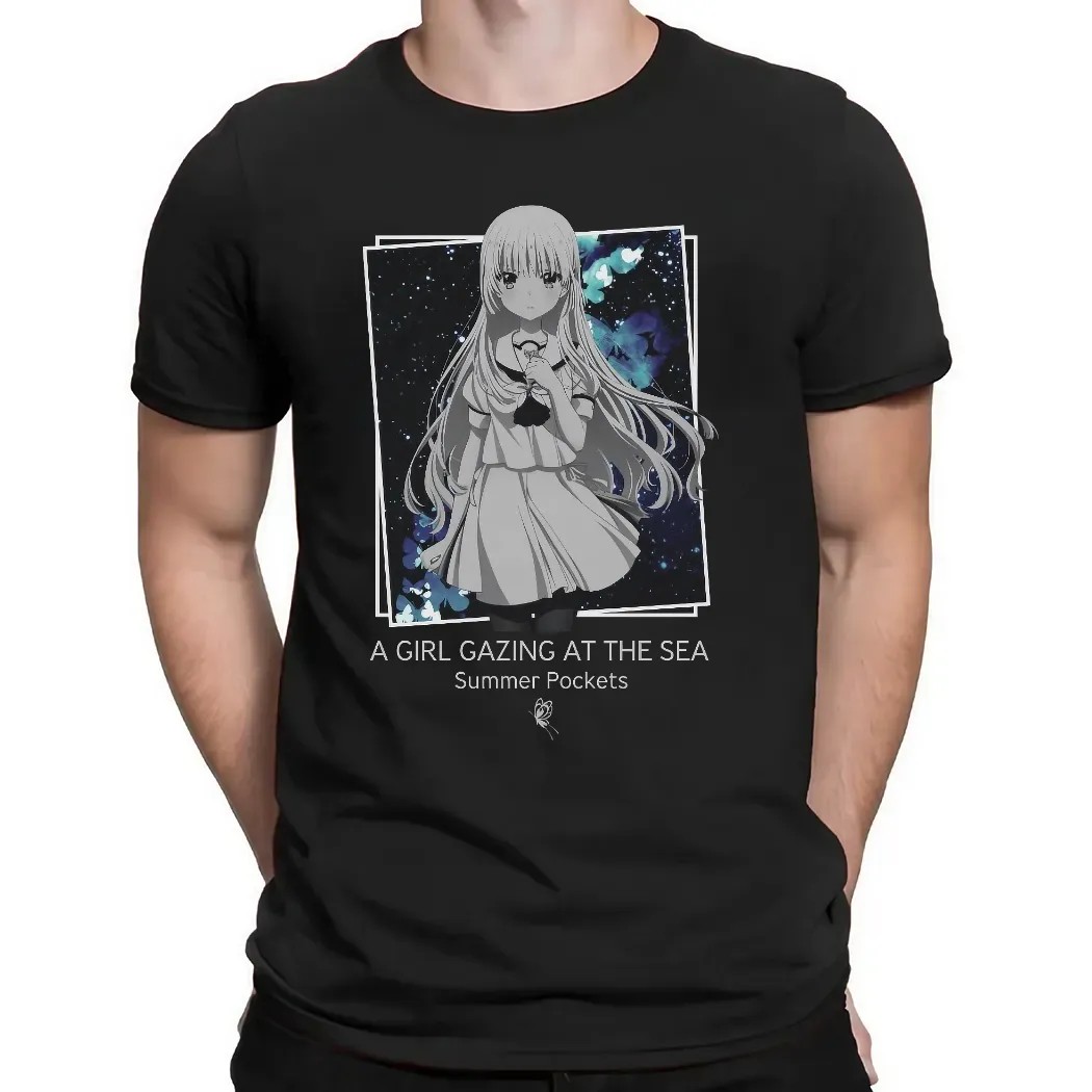 Shiroha Naruse A Girl Gazing At The Sea Summer Pockets Anime T Shirt