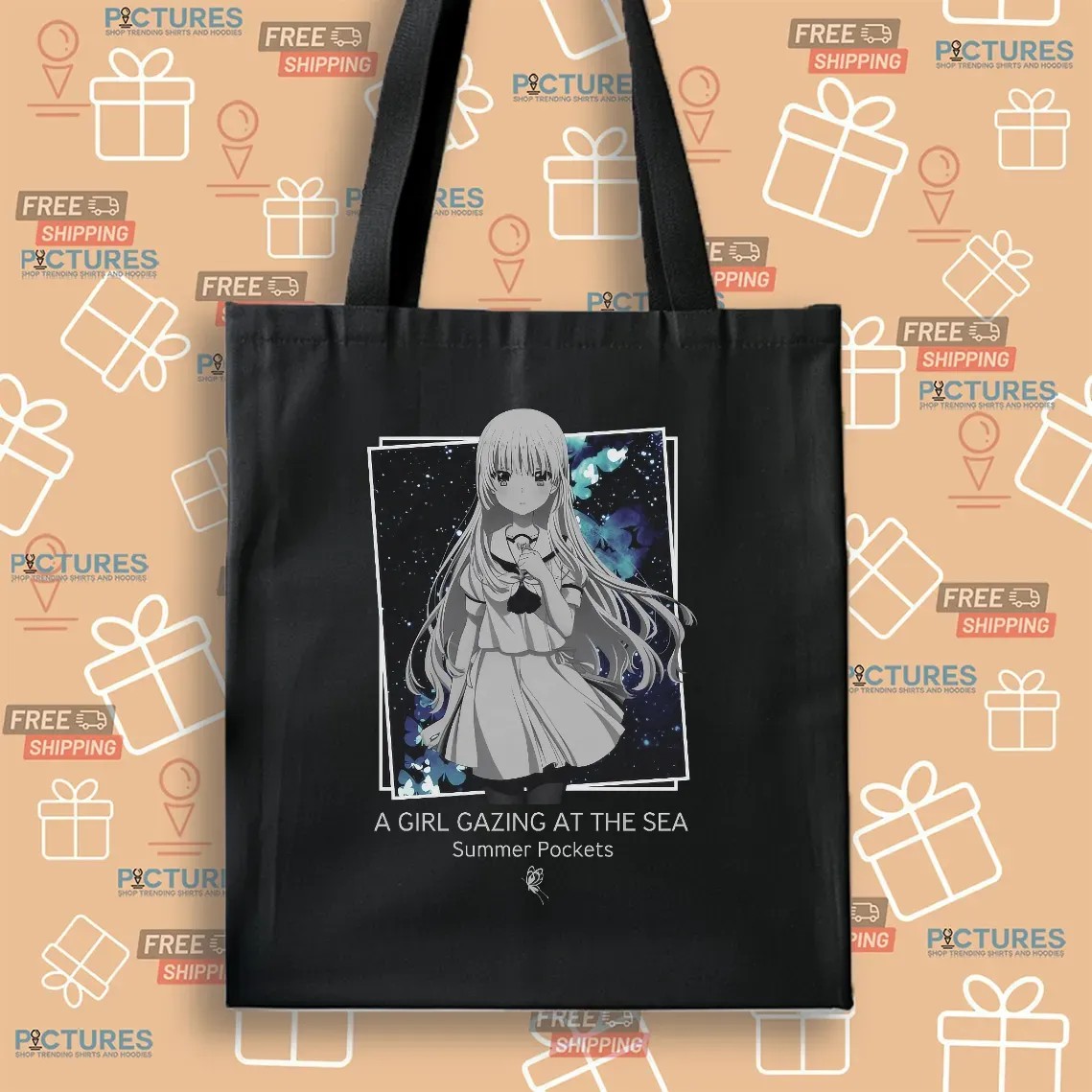 Shiroha Naruse A Girl Gazing At The Sea Summer Pockets Anime T Shirt