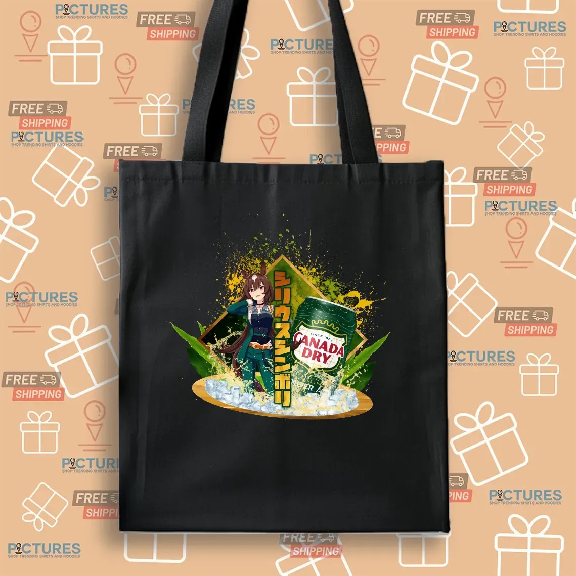 Sirius Symboli Uma Musume Pretty Derby Canada Dry Drink Anime T Shirt