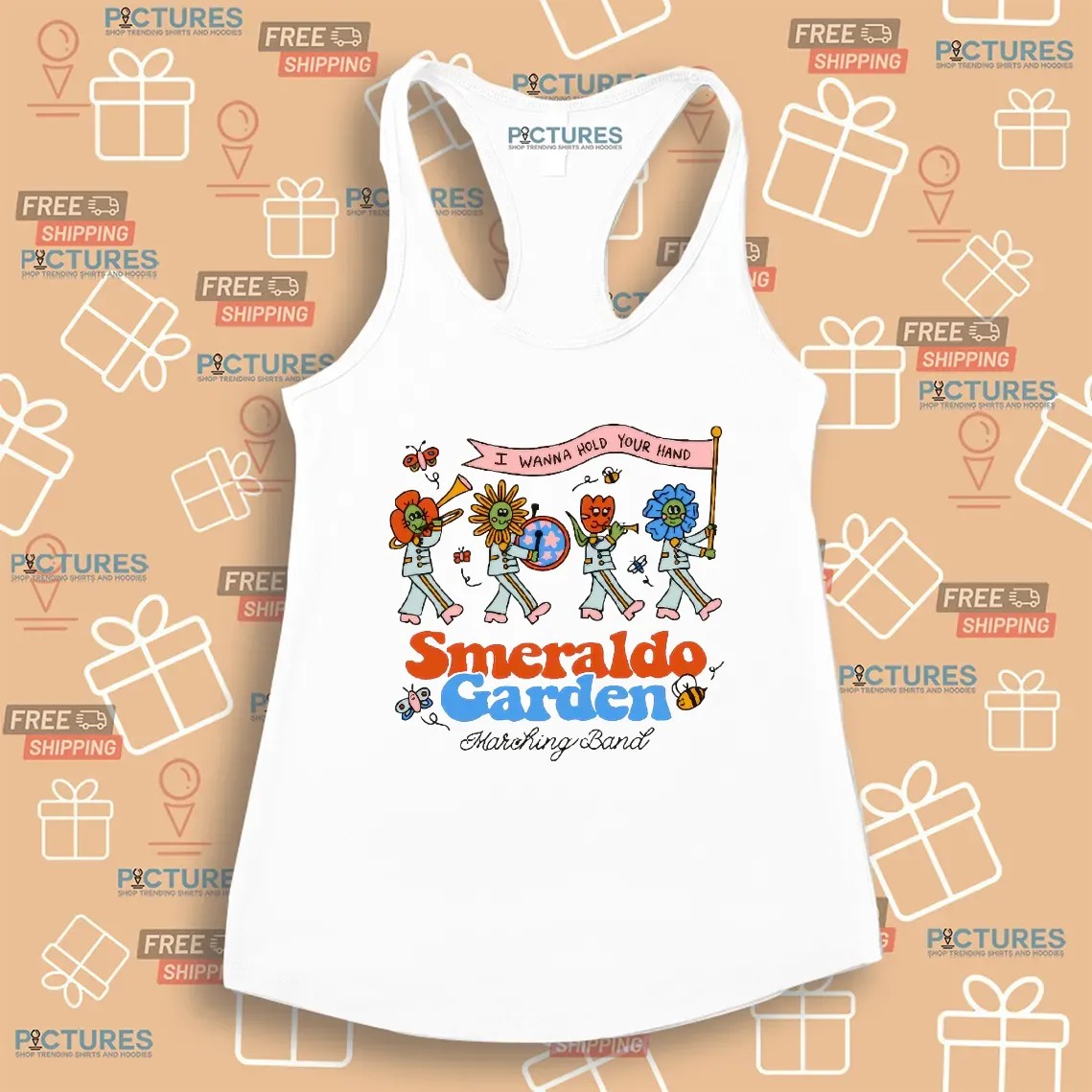 Smeraldo Garden Marching Band I Wanna Hold Your Hand T Shirt