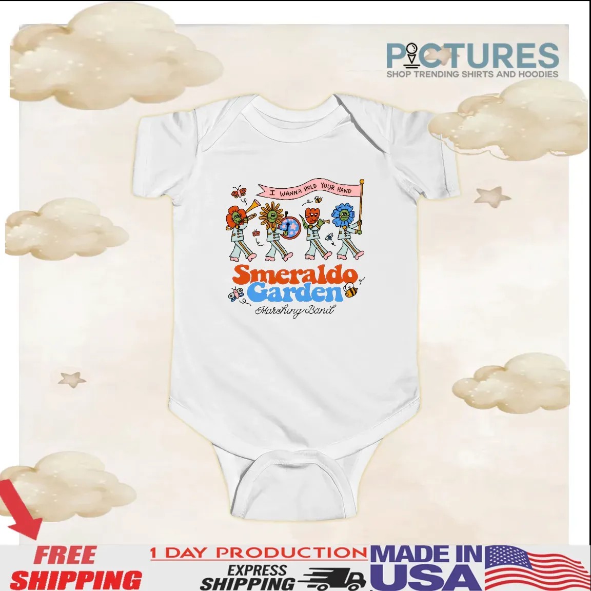 Smeraldo Garden Marching Band I Wanna Hold Your Hand T Shirt