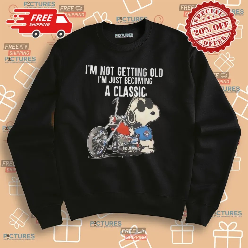 Snoopy Harley Davidso I'm Not Getting Old I'm Just Becoming A Classic T Shirt