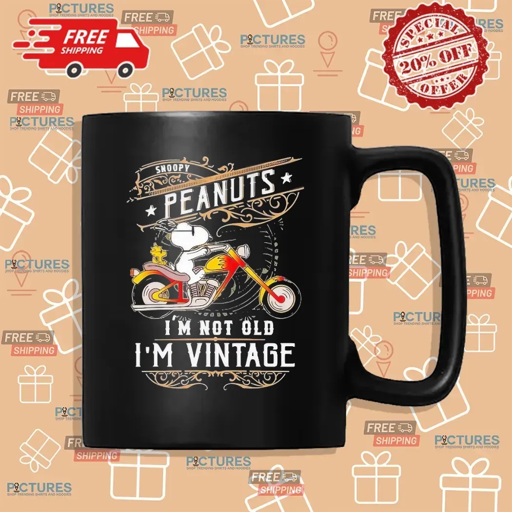 Snoopy The Peanuts Riding Motorcycle I’m Not Old I’m Vintage T Shirt