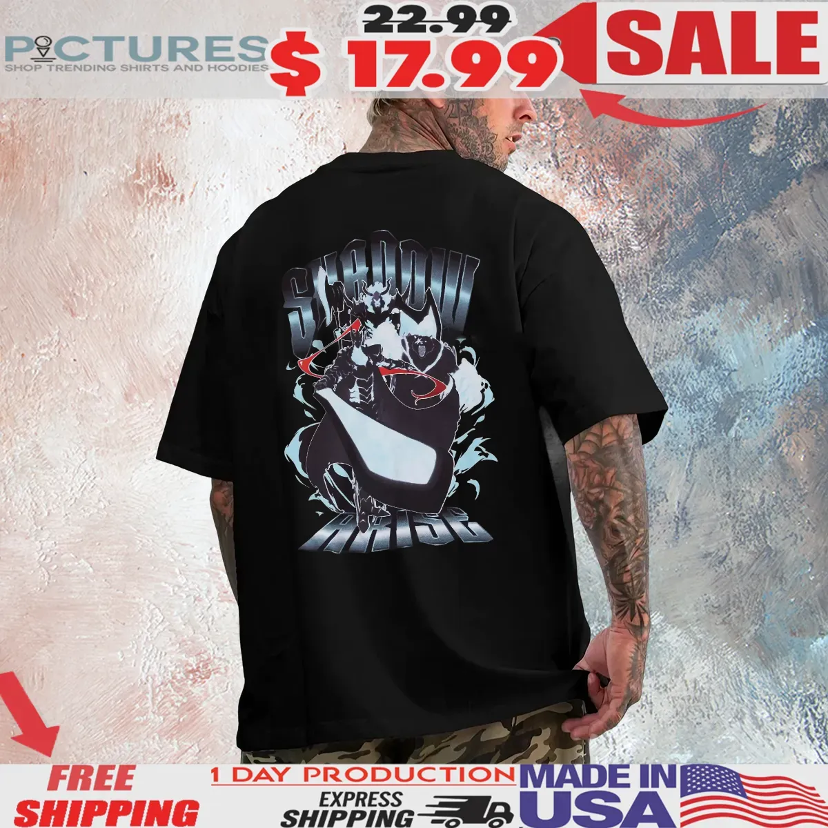 Solo Leveling Shadow Arise Army Double-Sided T Shirt