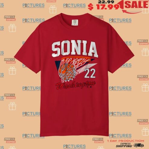 Sonia Citron Washington Mystics Basketball Retro Swish T Shirt
