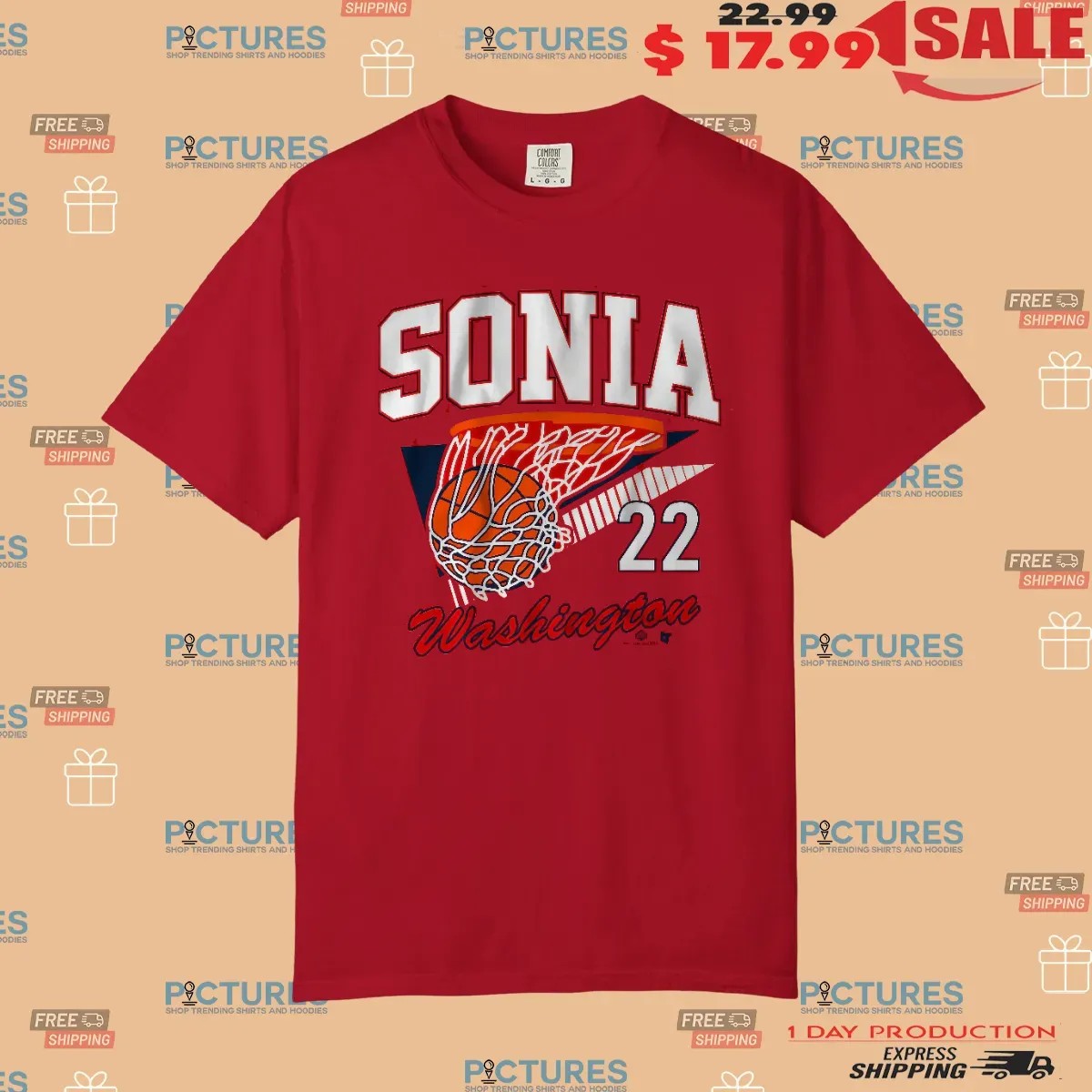 Sonia Citron Washington Mystics Basketball Retro Swish T Shirt Sonia Citron Washington Mystics Basketball Retro Swish T Shirt
