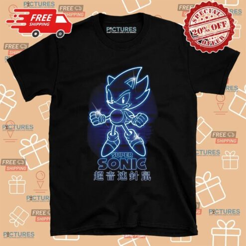 Sonic The Hedgehog Glow In The Dark Neon Light T Shirt