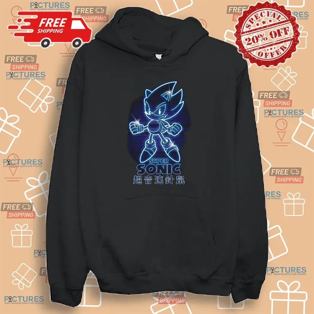 Sonic The Hedgehog Glow In The Dark Neon Light T Shirt