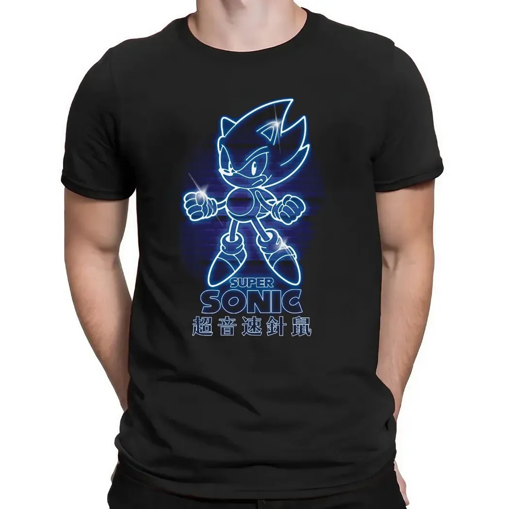 Sonic The Hedgehog Glow In The Dark Neon Light T Shirt