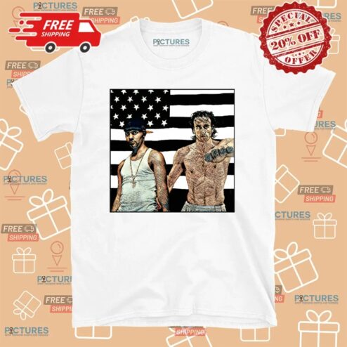 StankAntonia NBA Tattooed Men American Flag T Shirt