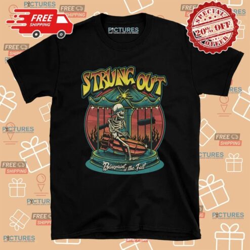 Strung Out Blueprint Of The Fall 35 Year Anniversary Tour 2025 Skeleton T Shirt