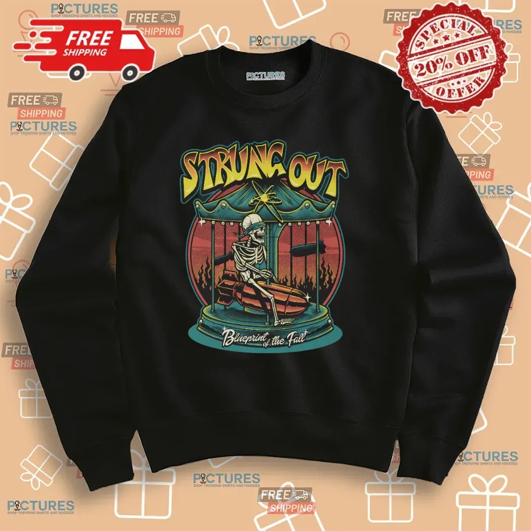 Strung Out Blueprint Of The Fall 35 Year Anniversary Tour 2025 Skeleton T Shirt
