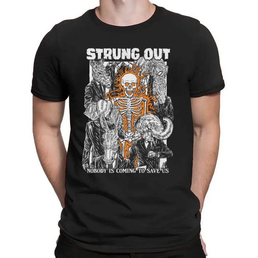 Strung Out Nobody Is Coming To Save Us 35 Year Anniversary Tour 2025 T Shirt Strung Out Nobody Is Coming To Save Us 35 Year Anniversary Tour 2025 T Shirt