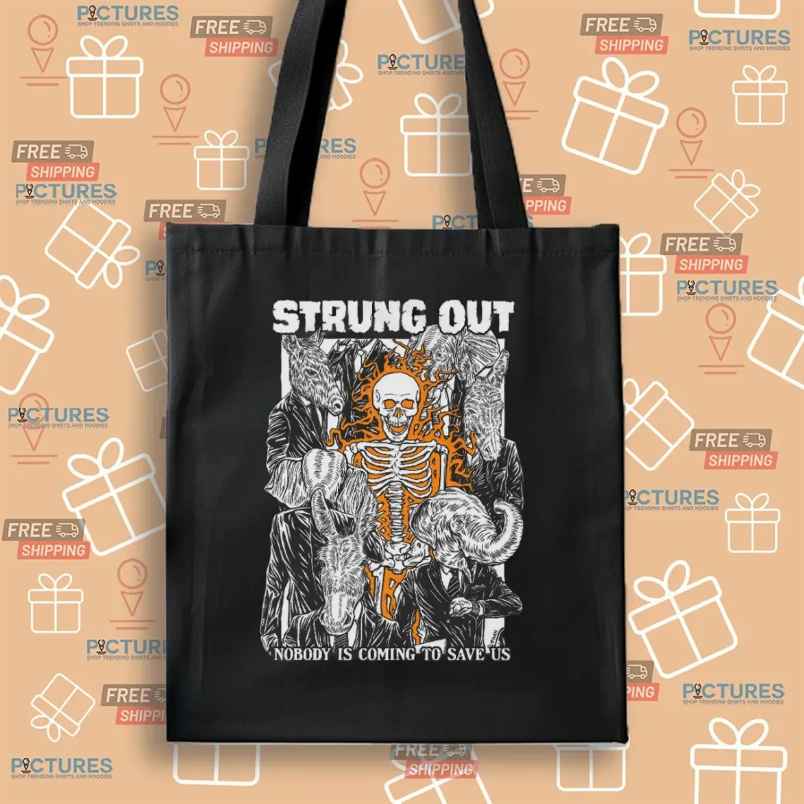 Strung Out Nobody Is Coming To Save Us 35 Year Anniversary Tour 2025 T Shirt Strung Out Nobody Is Coming To Save Us 35 Year Anniversary Tour 2025 T Shirt