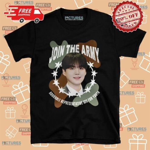 Suga BTS Join The Army Adorable Representative Mc For Youth T Shirt