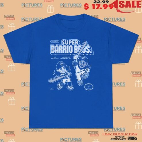 Super Barrio Bros Bo Bichette and Vladimir Guerrero Jr Toronto Baseball T Shirt