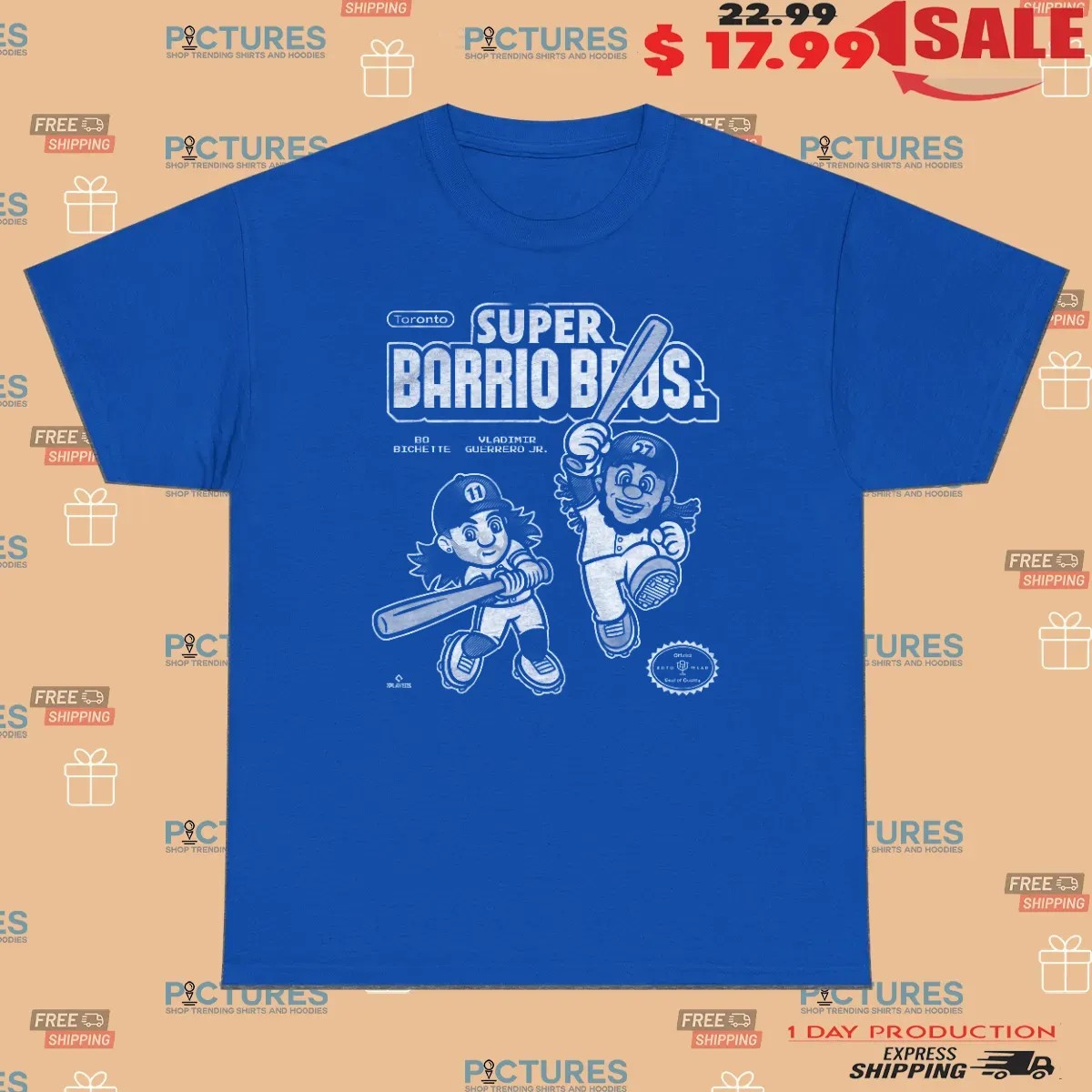 Super Barrio Bros Bo Bichette and Vladimir Guerrero Jr Toronto Baseball T Shirt