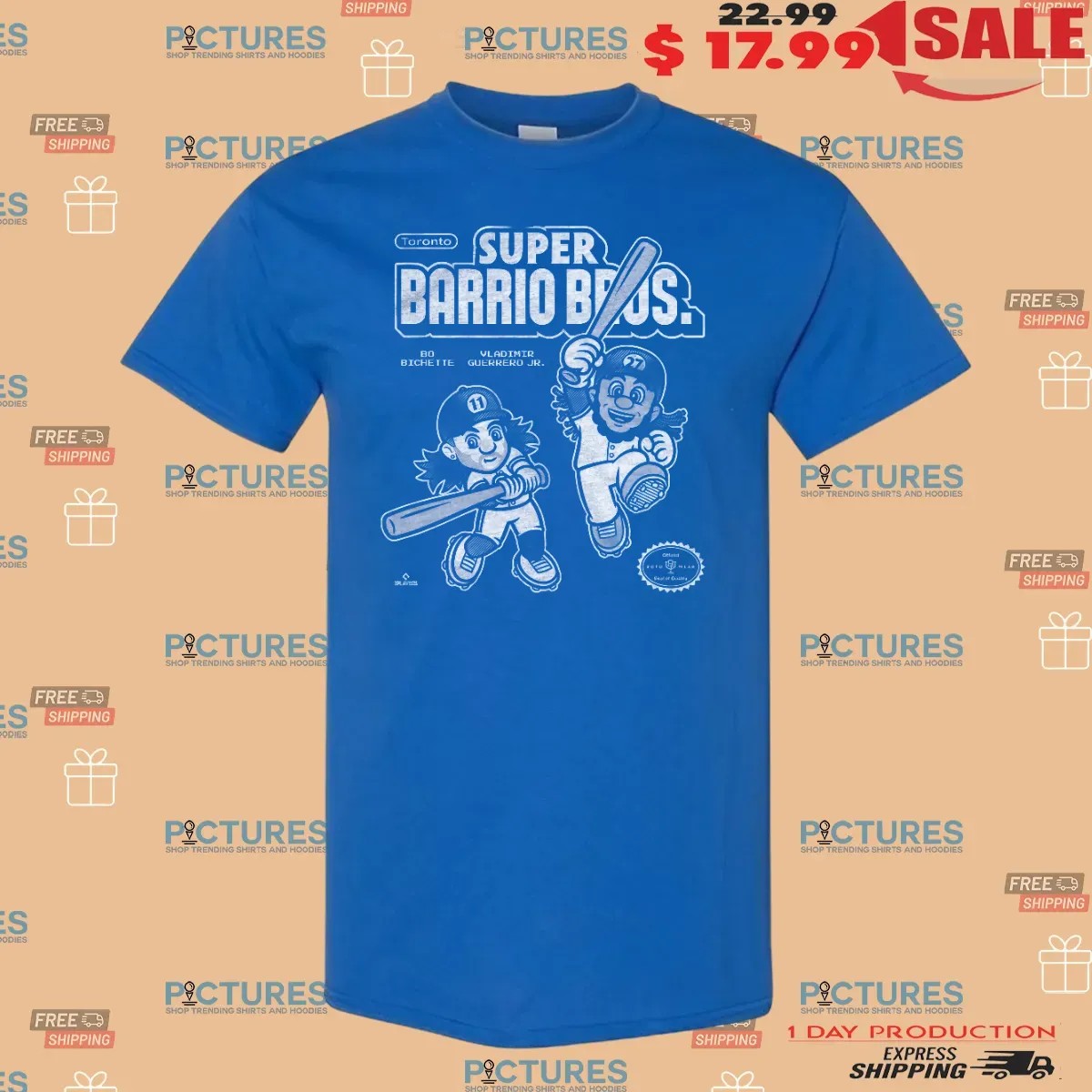 Super Barrio Bros Bo Bichette and Vladimir Guerrero Jr Toronto Baseball T Shirt