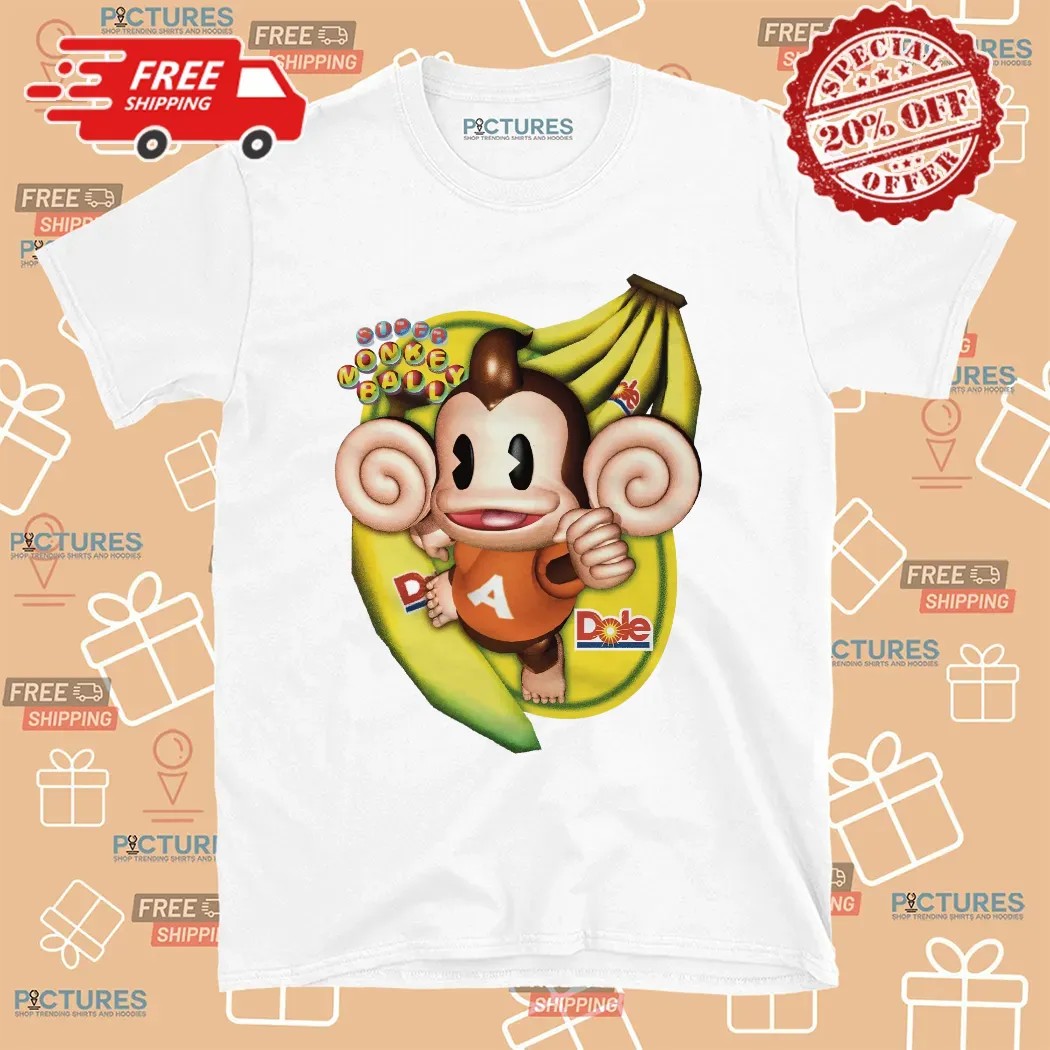Super Monkey Ball Dole Banana Retro Video Game T Shirt