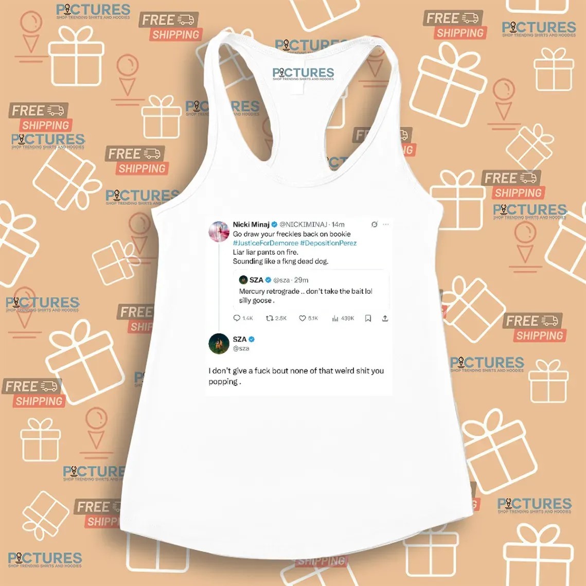 Sza Nicki Minaj I Don’t Give A Fuck Bout None Of That Weird Shit You Popping T Shirt