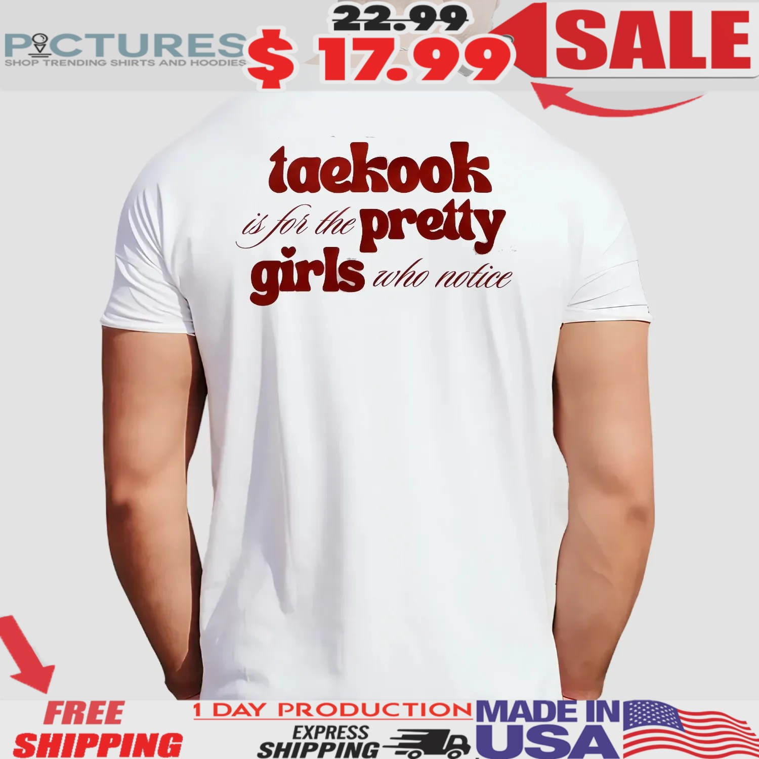 Taekook Ís For The Pretty Girls Who Notice T Shirt