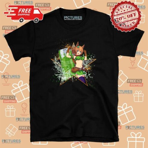 Taiki Shuttle Umamusume Pretty Derby Red Bull Green Edition Energy Drink Anime Mashup T Shirt