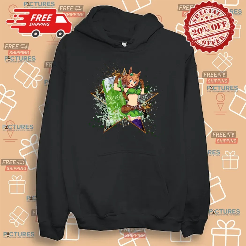 Taiki Shuttle Umamusume Pretty Derby Red Bull Green Edition Energy Drink Anime Mashup T Shirt