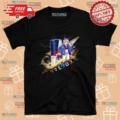 Tamamo Cross Uma Musume Red Bull Energy Drink Mashup T Shirt