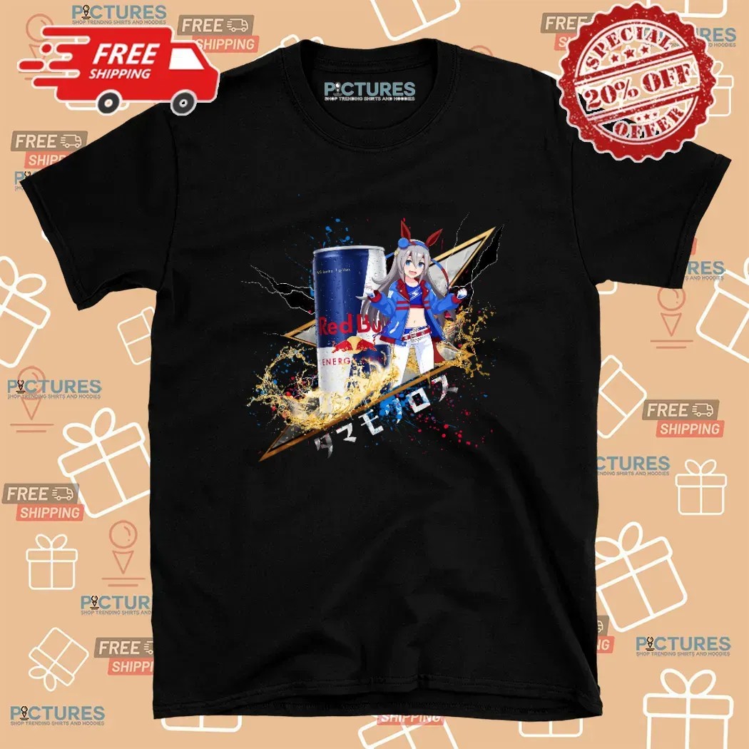 Tamamo Cross Uma Musume Red Bull Energy Drink Mashup T Shirt