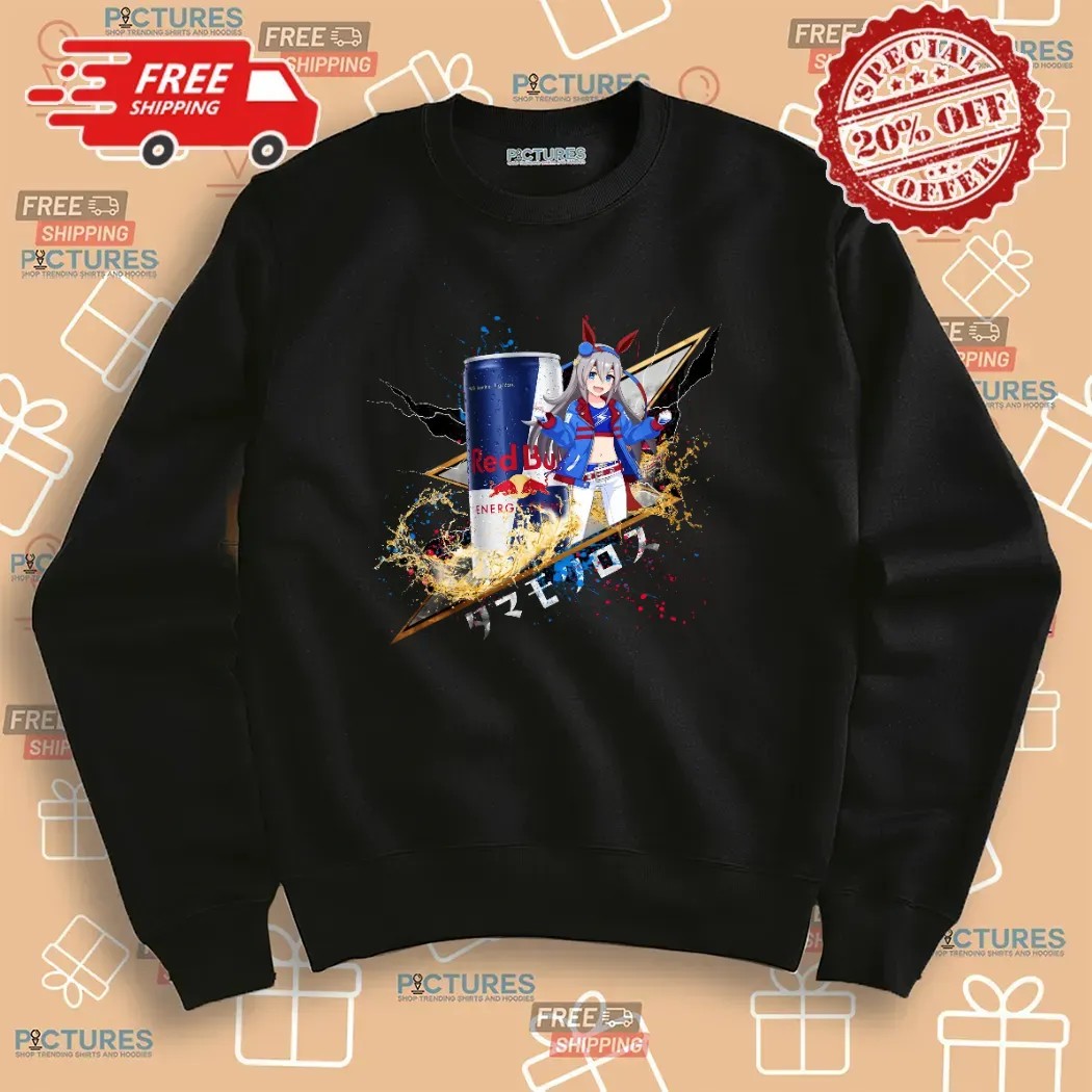 Tamamo Cross Uma Musume Red Bull Energy Drink Mashup T Shirt
