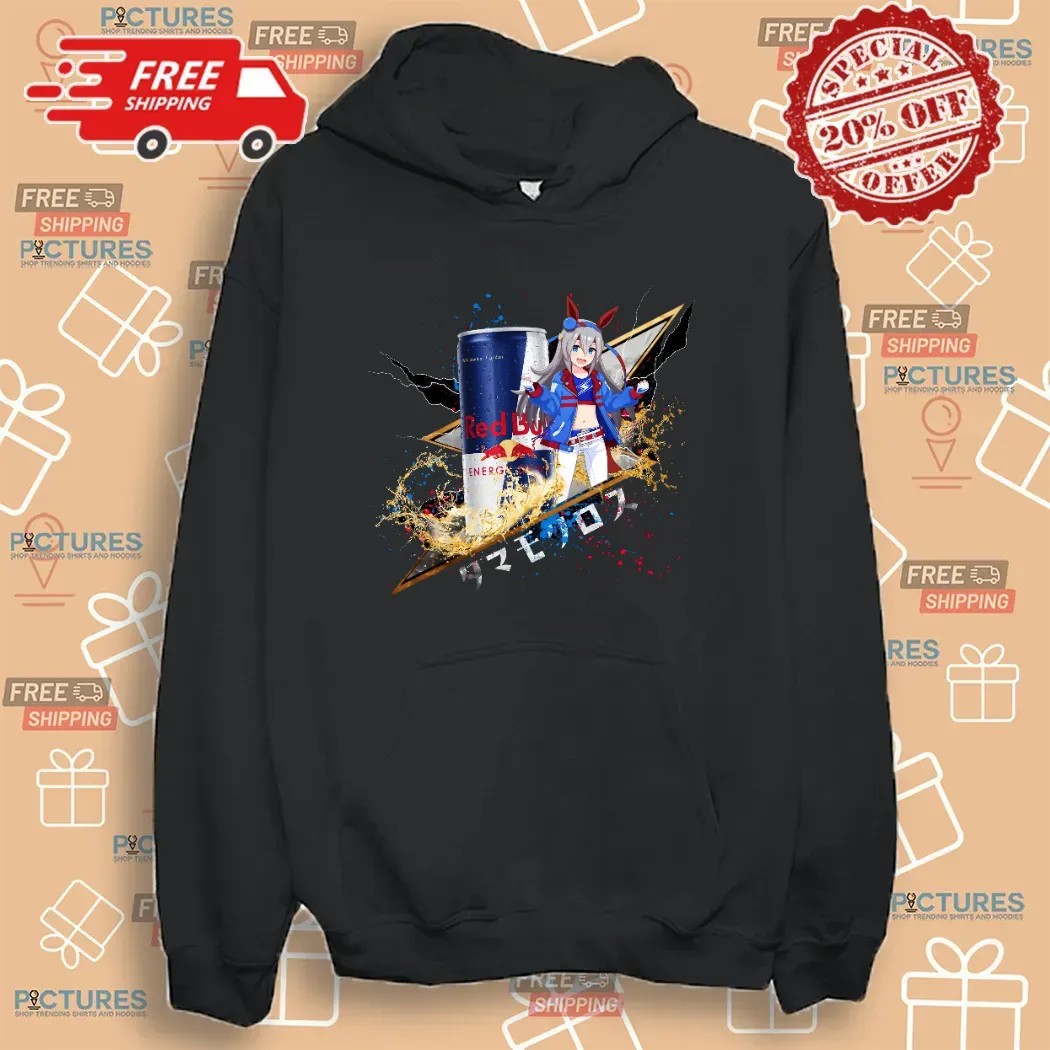 Tamamo Cross Uma Musume Red Bull Energy Drink Mashup T Shirt